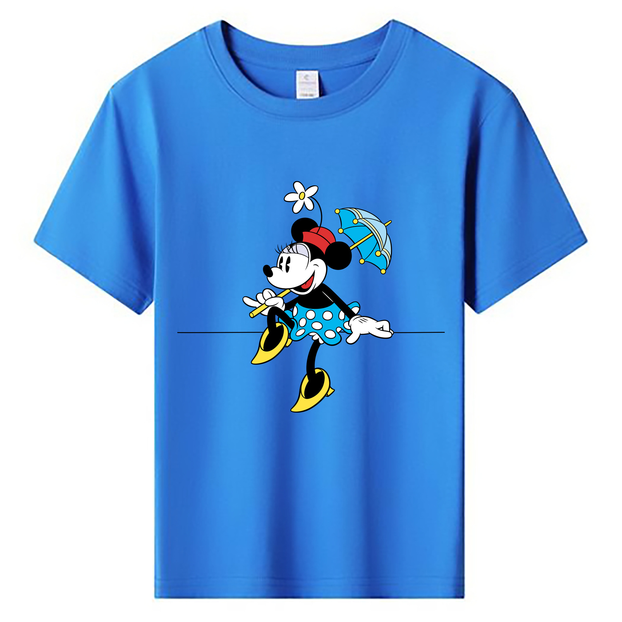 ミッキーマウス Mickey Mouse 綿100％キッズTシャツ（フロントプリント）